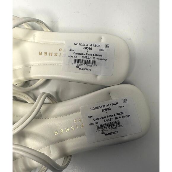 Marc Fisher Maebry 2 knotted slide Women Size 7 M NWT Ivory - Picture 4 of 4